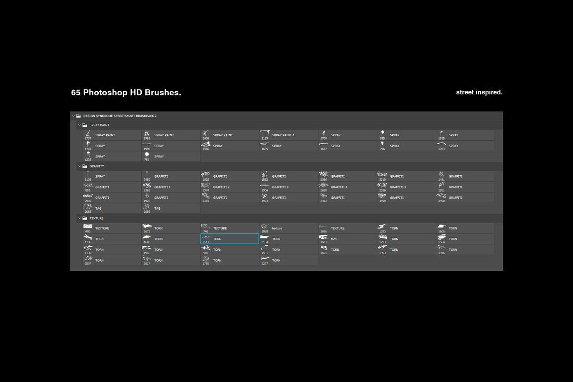 65个新潮街头撕裂纸张涂鸦PS笔刷 Design Syndrome Street Smart Brush pack 笔刷资源 第2张