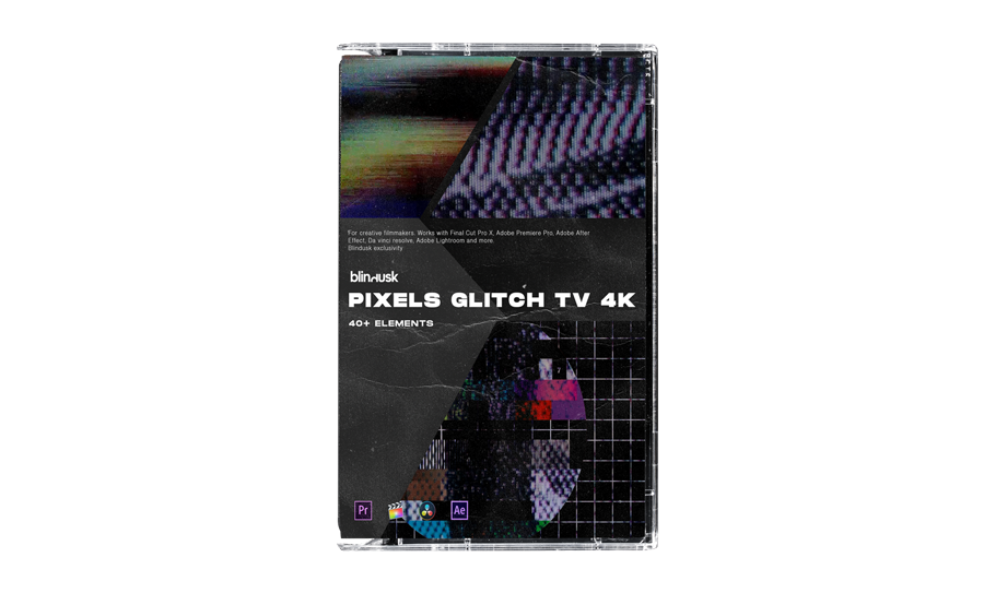 独特4K像素电视故障失真毛刺纹理叠加音效素材+视频素材 Blindusk PIXELS GLITCH TV 视频素材 第1张