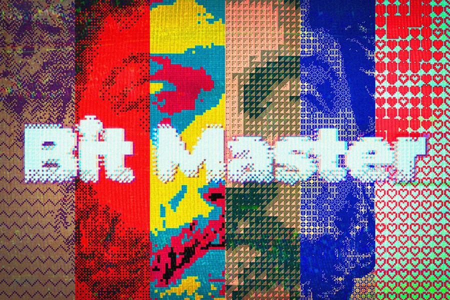 6种复古渐变像素位图旧屏幕纹理PSD样机模板包 Bit Master – Bitmap PSD Template 样机素材 第1张