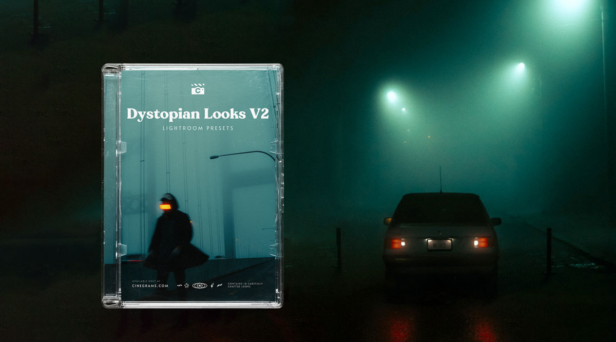 《银翼杀手》超现实反乌托邦夜景氛围黑暗色调LR调色预设 Cinegrams Dystopian Looks V2 . 第1张