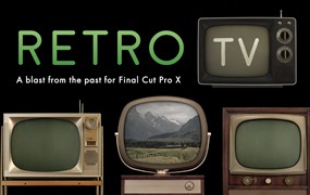 FCPX插件：70年代复古老旧古董电视屏幕效果 SquidFX Retro TV