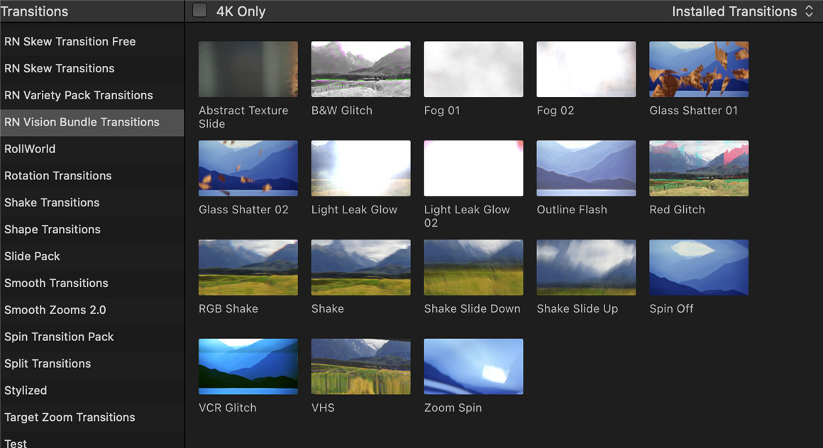 FCPX插件：油管大神Vlog标题效果光效转场过渡插件包 Vision Plugin Bundle . 第5张