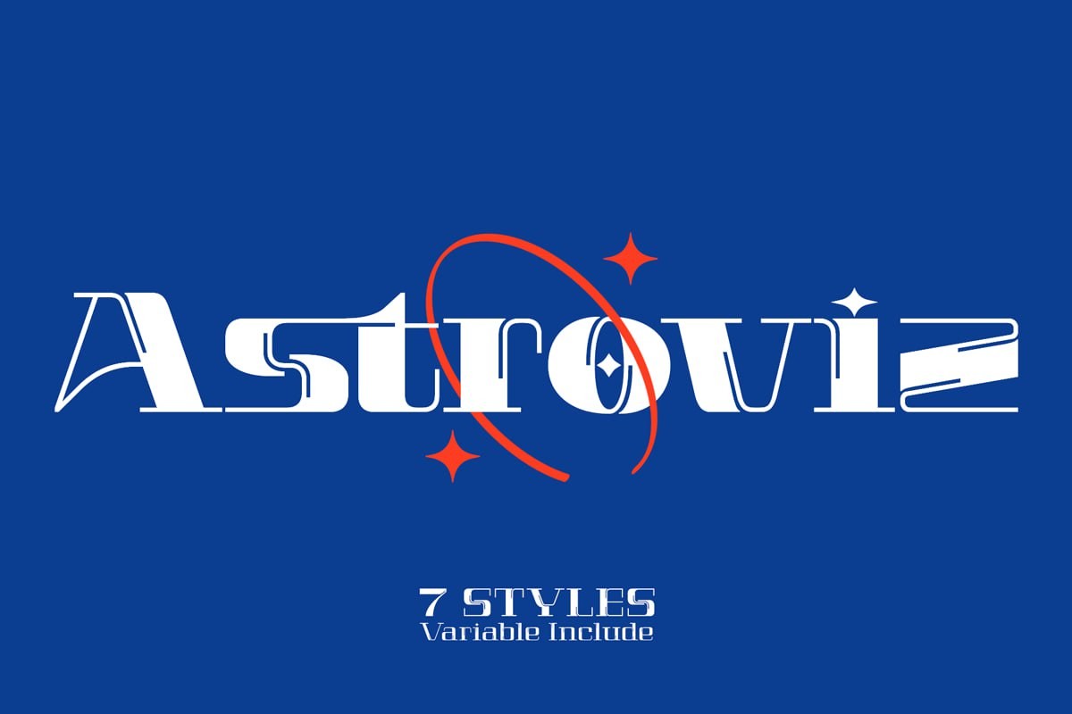 Astroviz现代感英文字体 设计素材 第1张