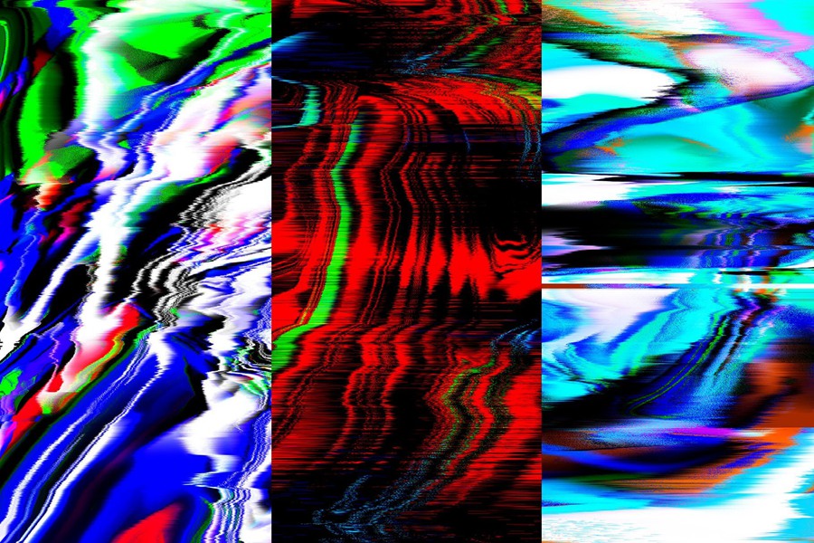 280个数字艺术故障毛刺失真叠加纹理 Visual Fear 280 Glitch Distortion textures 图片素材 第10张