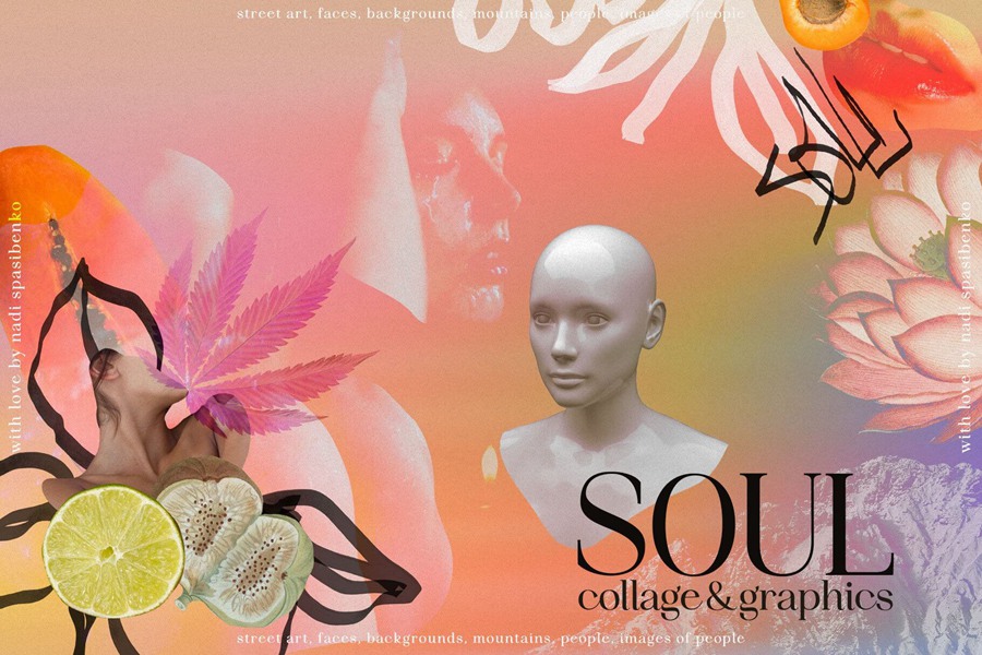 新潮波普风复古杂志手工裁剪拼贴画定格元素场景PNG素材包 SOUL COLLAGE & GRAPHICS 图片素材 第4张