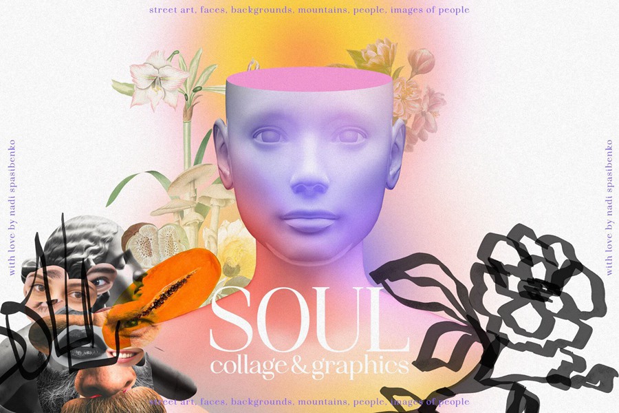 新潮波普风复古杂志手工裁剪拼贴画定格元素场景PNG素材包 SOUL COLLAGE & GRAPHICS 图片素材 第5张