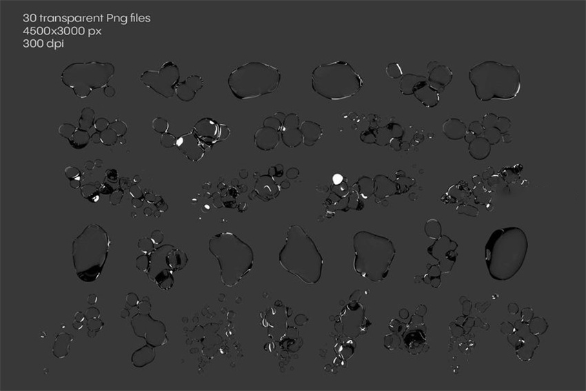 PS资源-液态水滴叠加效果样机模板和PS动作 APP UI 第7张