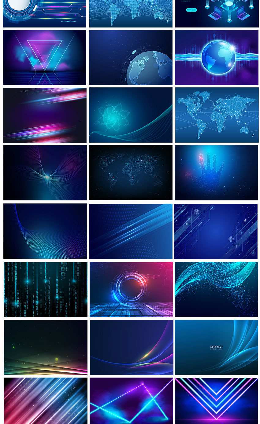 背景素材-500款抽象科技几何图形背景素材合集 APP UI 第8张