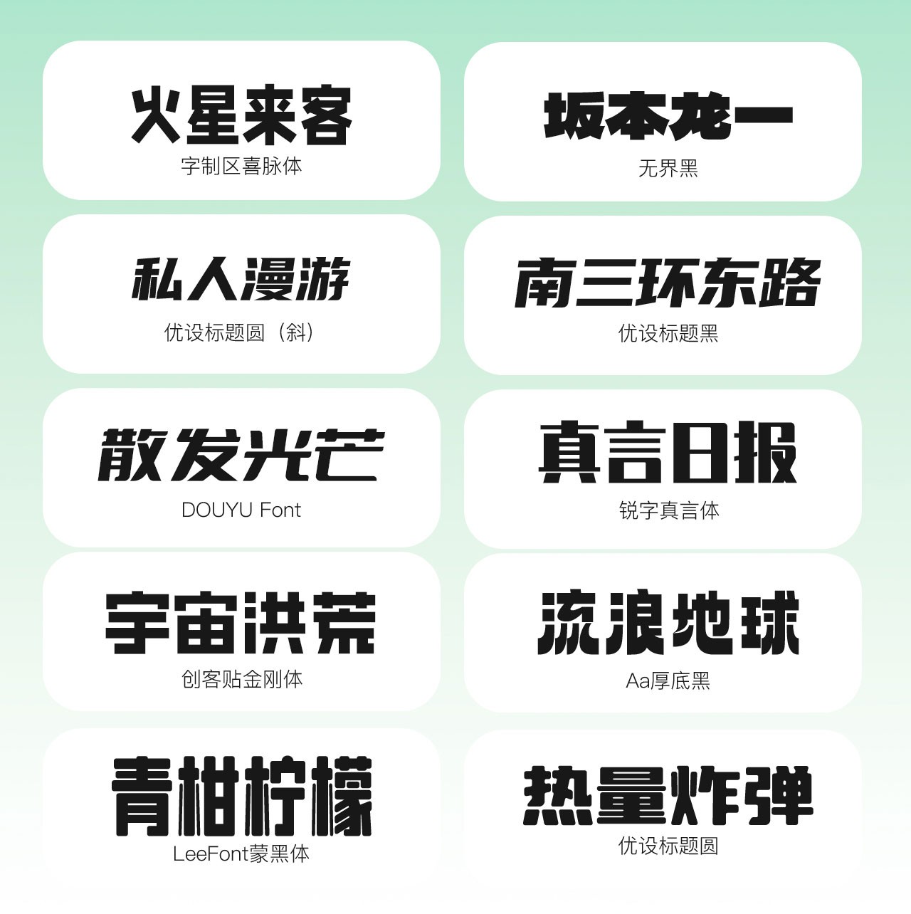 80款精选可商用中英文字体合集 APP UI 第1张