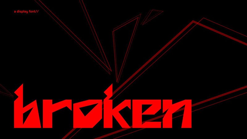 Broken破碎效果英文字体 APP UI 第1张