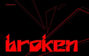 Broken破碎效果英文字体