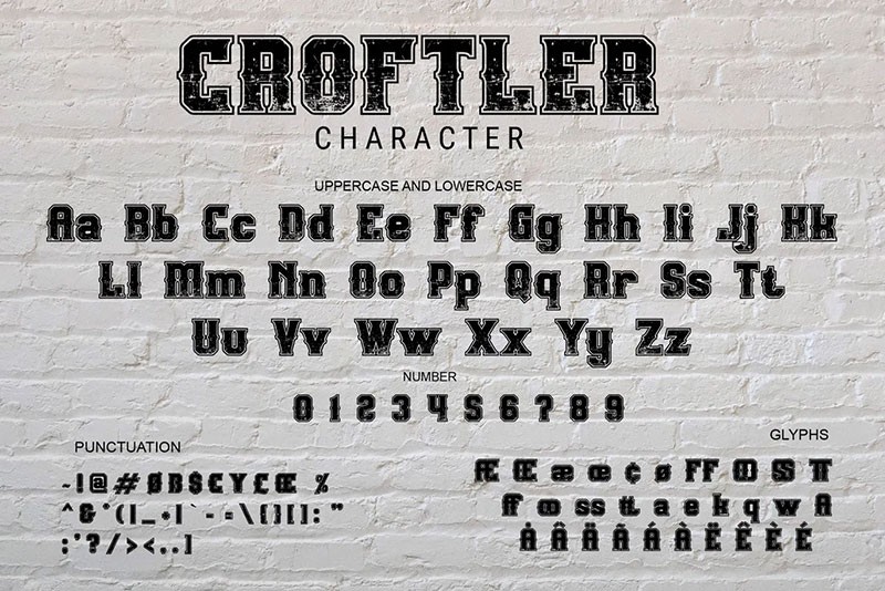 Croftler复古厚重英文字体 设计素材 第3张