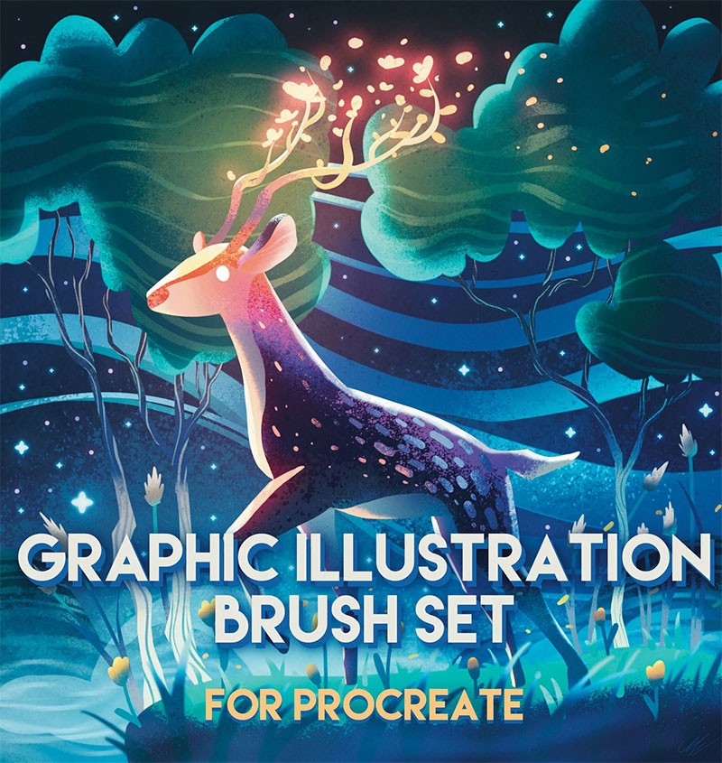 Procreate实用插画笔刷套装 APP UI 第1张