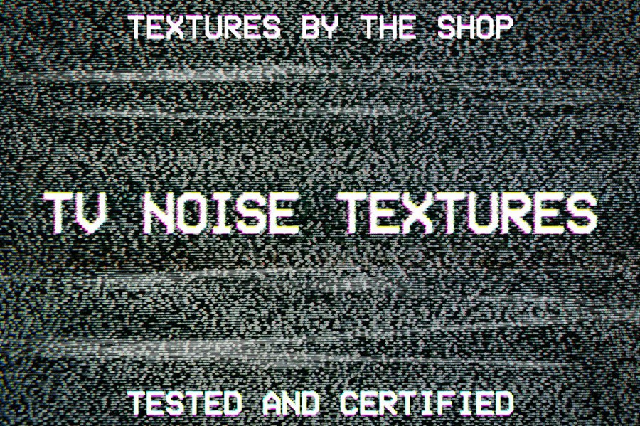 66个做旧CRT电视机信号失真干扰噪点纹理背景素材包 TV noise textures . 第1张