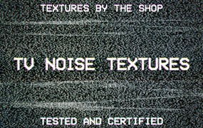 66个做旧CRT电视机信号失真干扰噪点纹理背景素材包 TV noise textures