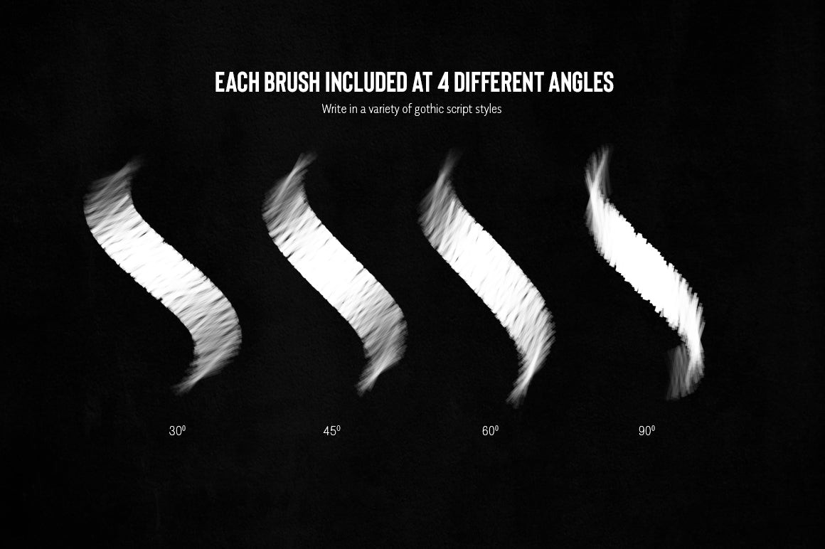 Procreate哥特式书法板写笔刷 APP UI 第5张