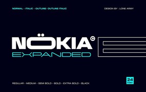 Nokia Expanded 现代品牌英文字体完整版