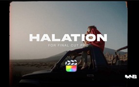 FCPX插件：MoonBear – HALATION 复古梦幻电影胶片光晕镜头画面发光效果插件