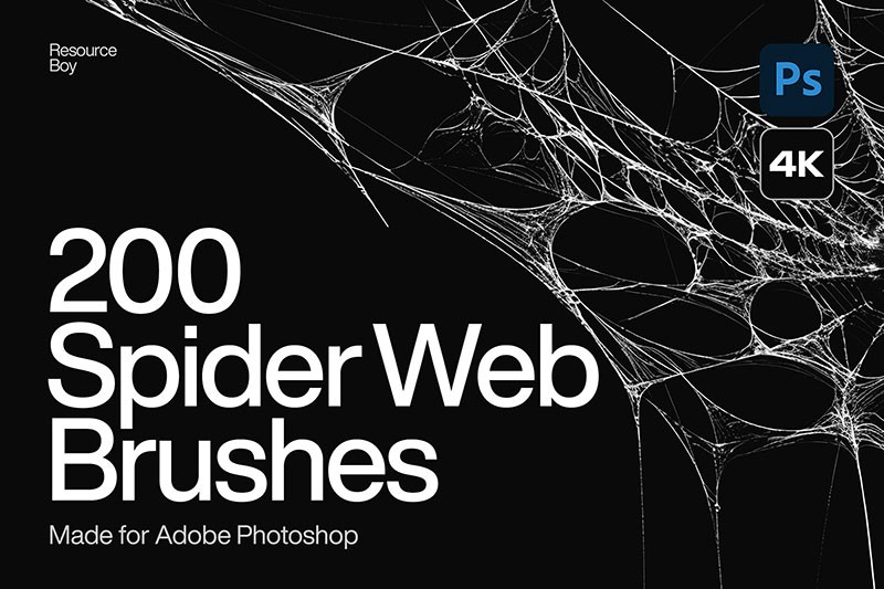 200+高清蜘蛛网Photoshop笔刷 APP UI 第1张