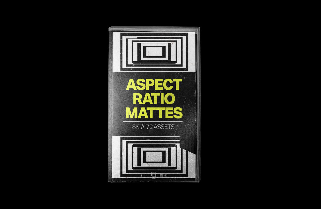 Tropiccolour 复古划痕黑边纵横比边框PNG遮罩素材 ASPECT RATIO MATTES 图片素材 第1张