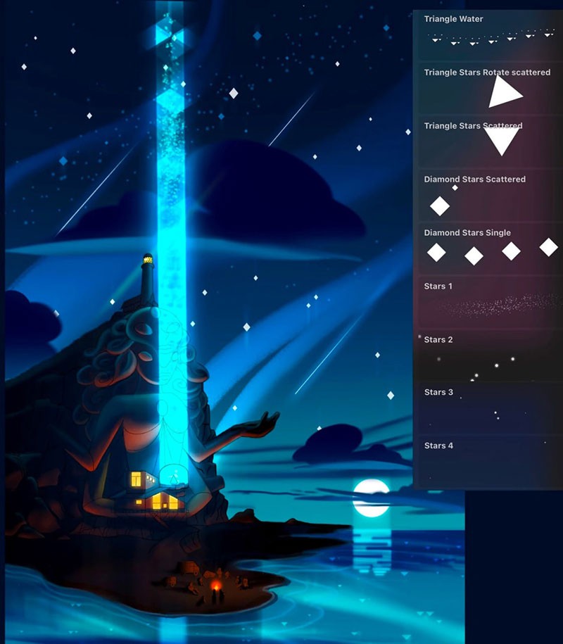 45+Procreate卡通景观特效笔刷套装 APP UI 第3张