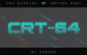 CRT-64复古像素英文字体