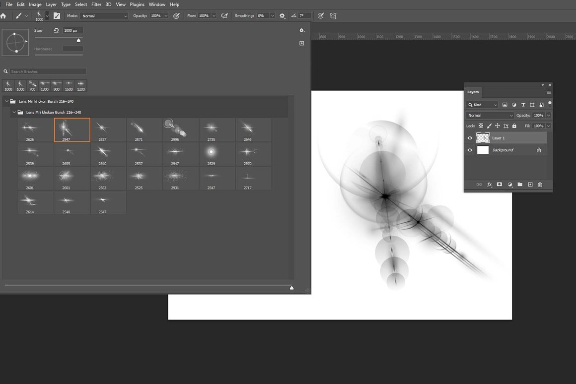 100款镜头灯光光晕photoshop笔刷 笔刷资源 第16张