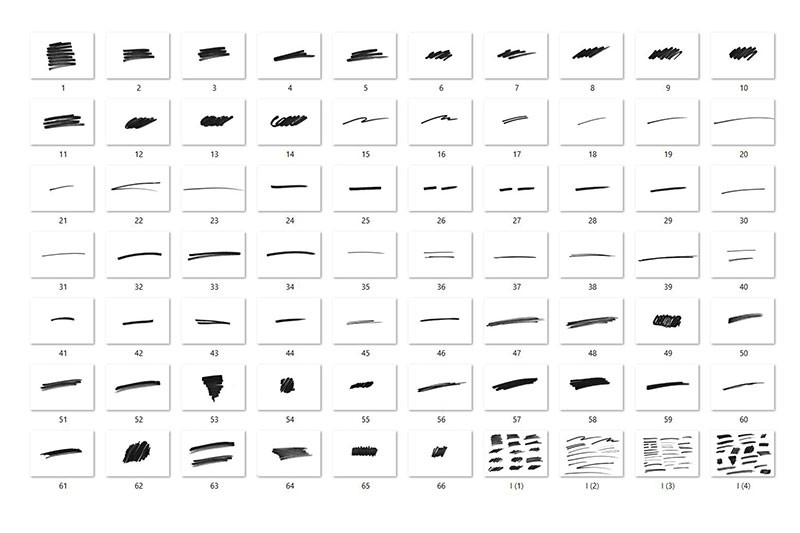70个马克笔手绘涂鸦笔迹高清图片素材PNG APP UI 第2张