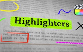 FCPX插件：33个圆圈方框箭头划线标注文字高亮突出显示动画预设 LenoFX Highlighters