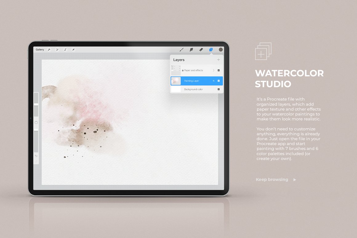 Procreate笔刷：水彩插图绘画笔刷 笔刷资源 第2张
