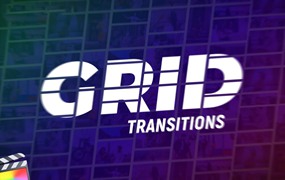 FCPX插件：40个创意多画面网格分屏动态组合切换转场过渡预设 Grid Transitions