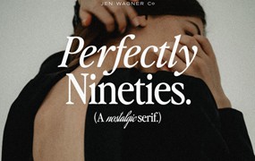 英文字体：90年代老式经典怀旧氛围全新衬线字体包 Perfectly Nineties 10-Font Family