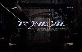 未来科技赛博朋克锋利尖锐杂志排版标题logo设计衬线英文字体 Tronecal – Display Font