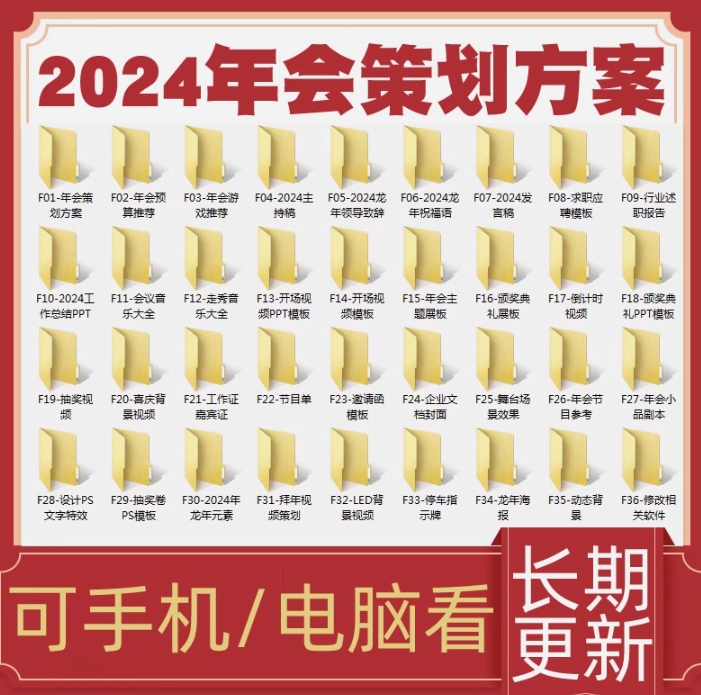 年会相关资料大合集整合—共11大分类，超全打工人必备内容 幻灯图表 第1张