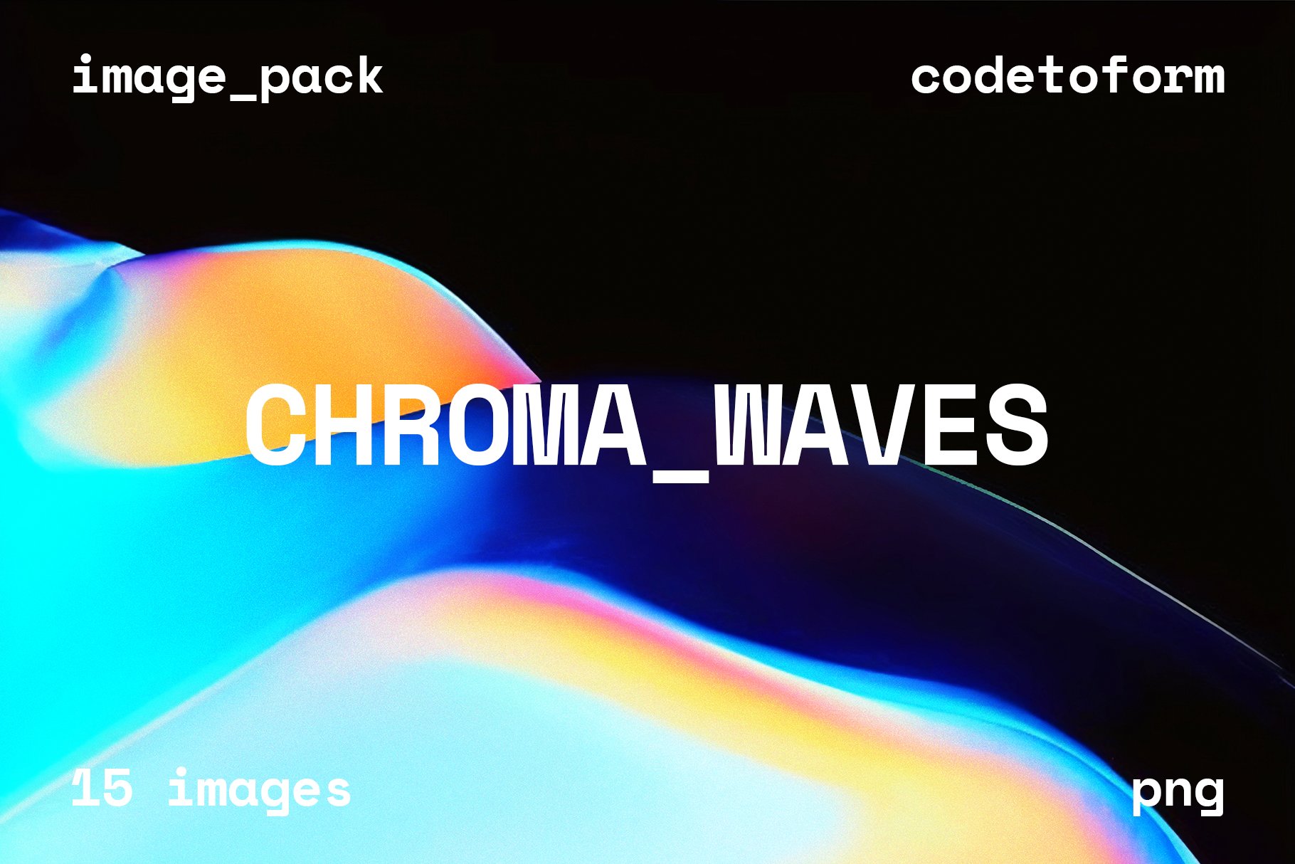 15张现代高分辨率渐变弥散光波浪抽象艺术背景 Chroma Waves Abstract Backgrounds , 第1张