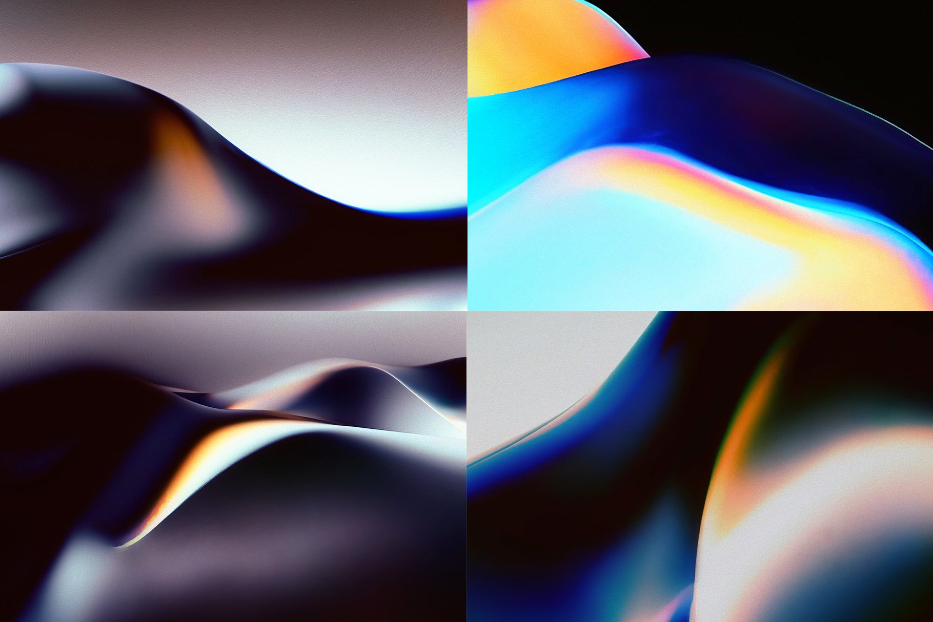 15张现代高分辨率渐变弥散光波浪抽象艺术背景 Chroma Waves Abstract Backgrounds , 第3张