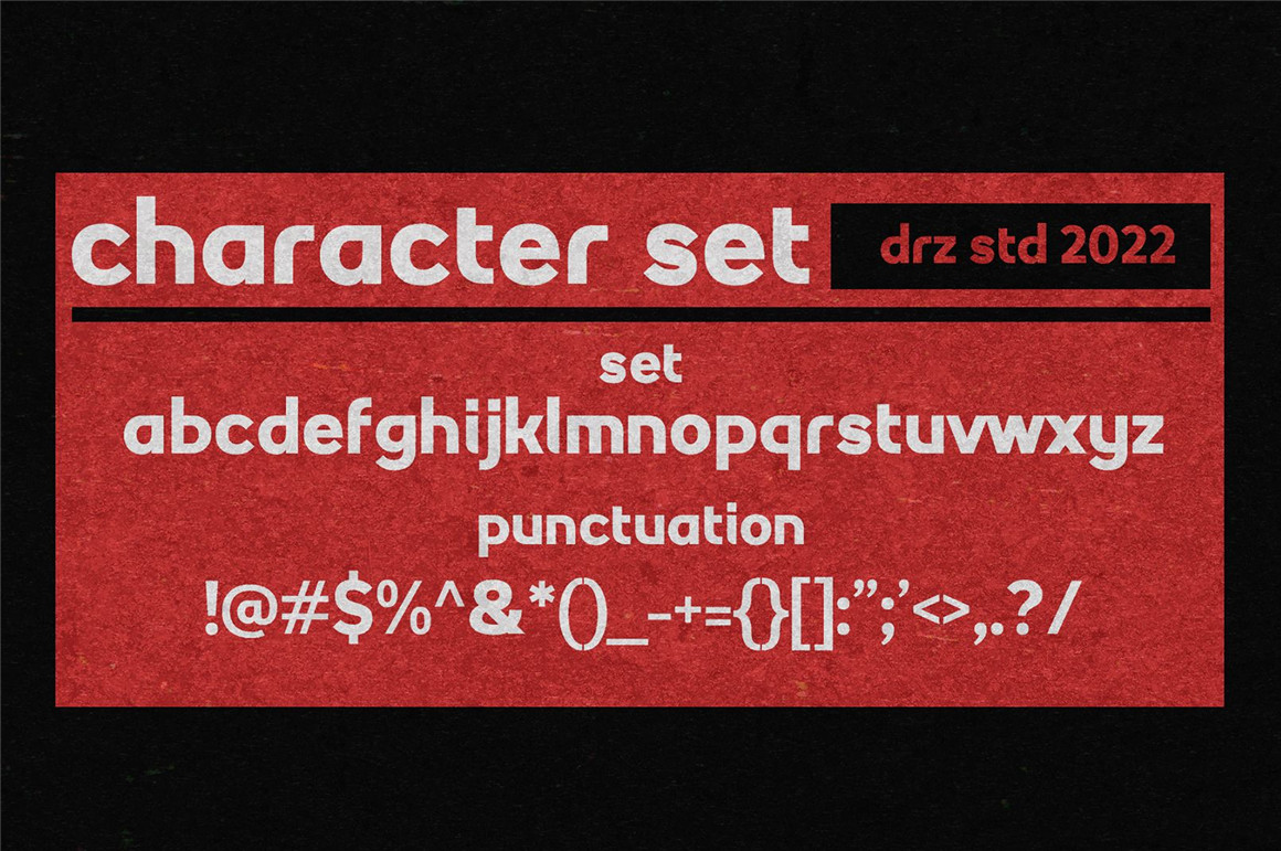 Hinter 复古做旧圆角无衬线油墨渗透打印效果几何英文字体 Rounded Geometric Font 设计素材 第2张