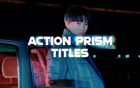 FCPX插件：4K 动作棱镜电影、闪烁、故障风格标题插件 Action Prism Titles