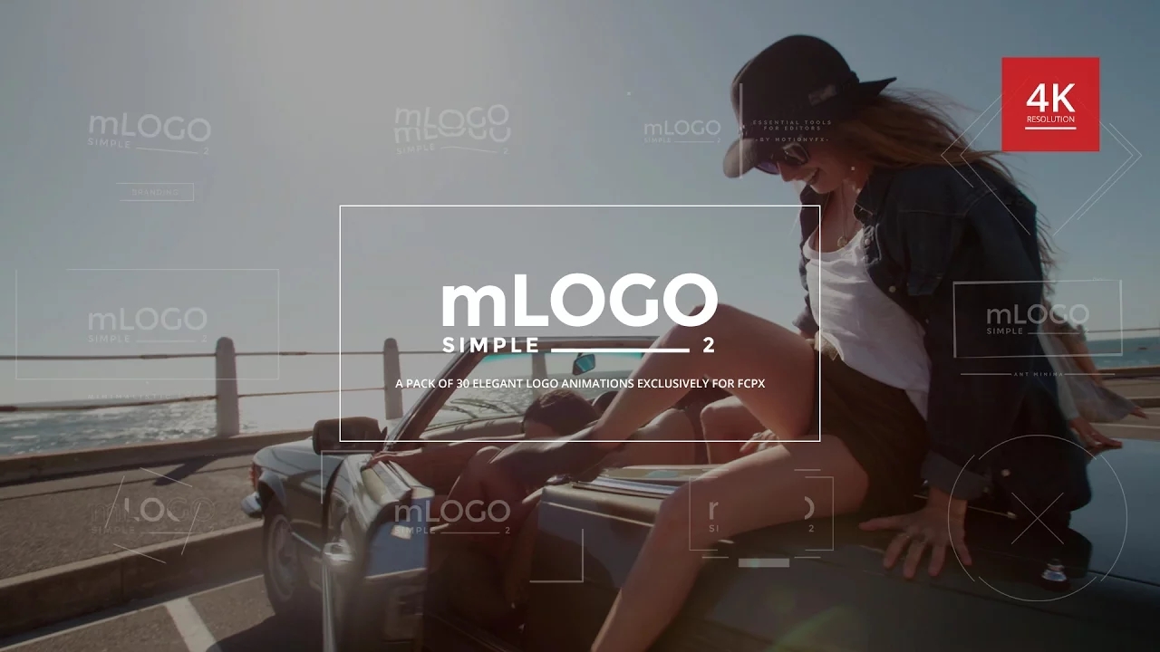 FCPX插件：MotionVFX 30个现成简约LOGO动画 mLogo Simple 2 , 第2张