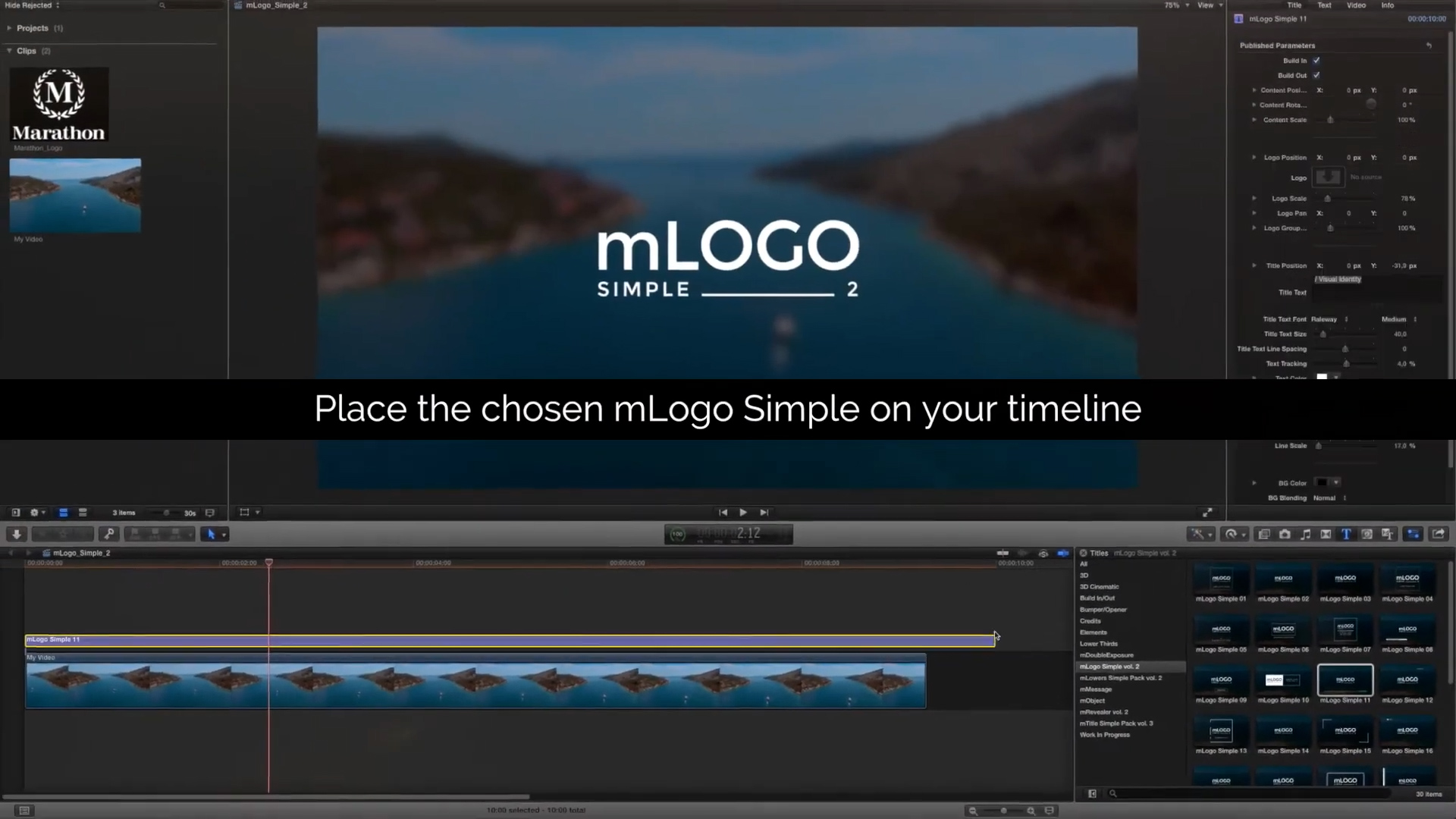 FCPX插件：MotionVFX 30个现成简约LOGO动画 mLogo Simple 2 , 第3张