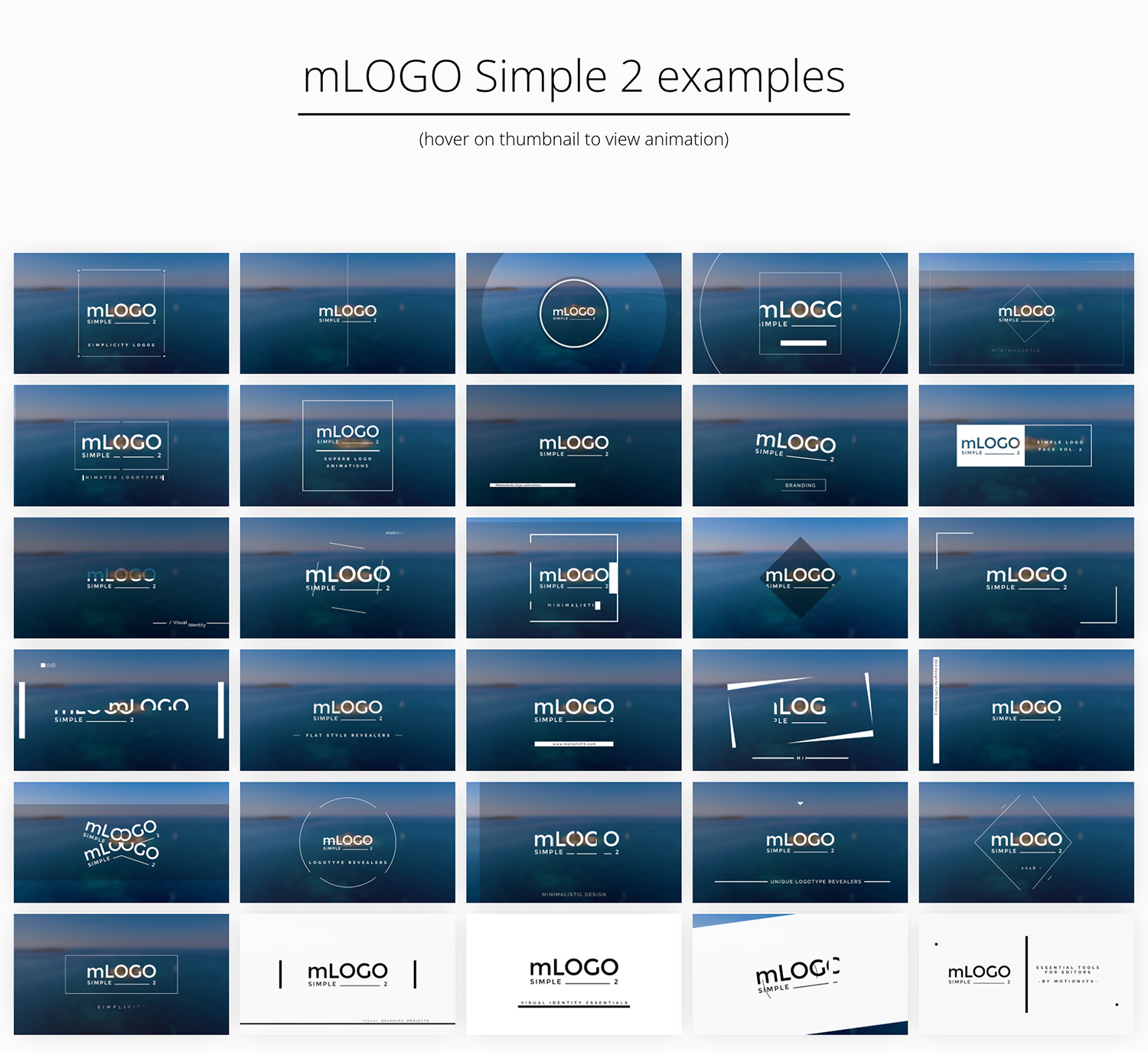 FCPX插件：MotionVFX 30个现成简约LOGO动画 mLogo Simple 2 , 第4张