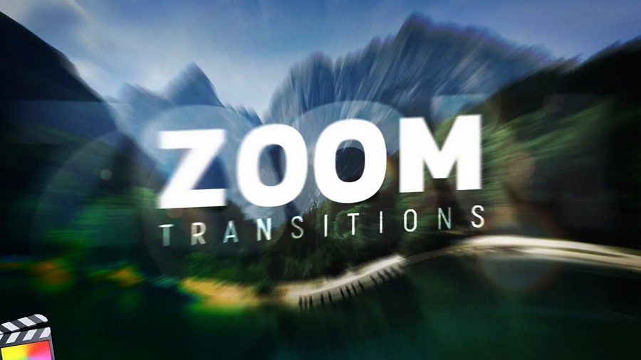 FCPX插件：50组平滑摄像机移动缩放运动FCPX转场过渡插件 Zoom Transitions 插件预设 第1张