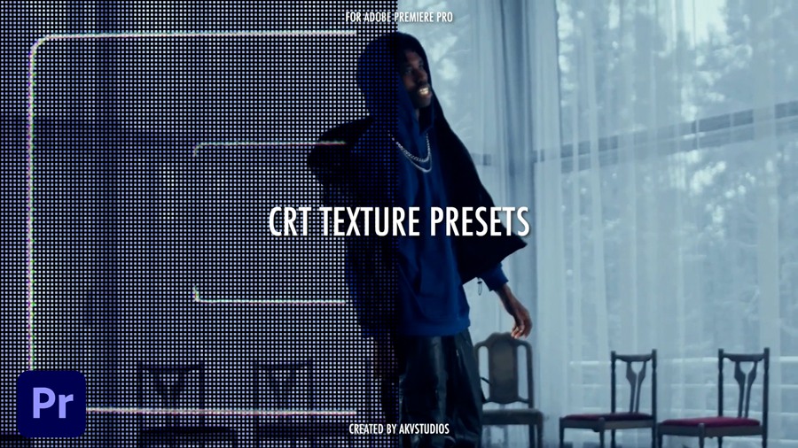 PR预设：AKV Studios 10多种复古CRT电视屏幕发光像素化低保真美学效果 AKV Studios – CRT Texture Presets , 第2张