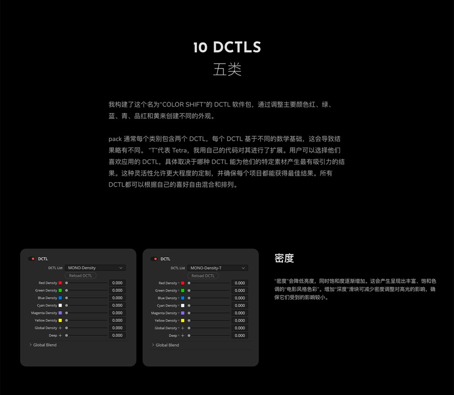 MonoNodes – COLOR SHIFT DCTLS V2 达芬奇DCTL电影胶片模拟单节点调色插件 DaVinci Resolve DCTLS , 第4张