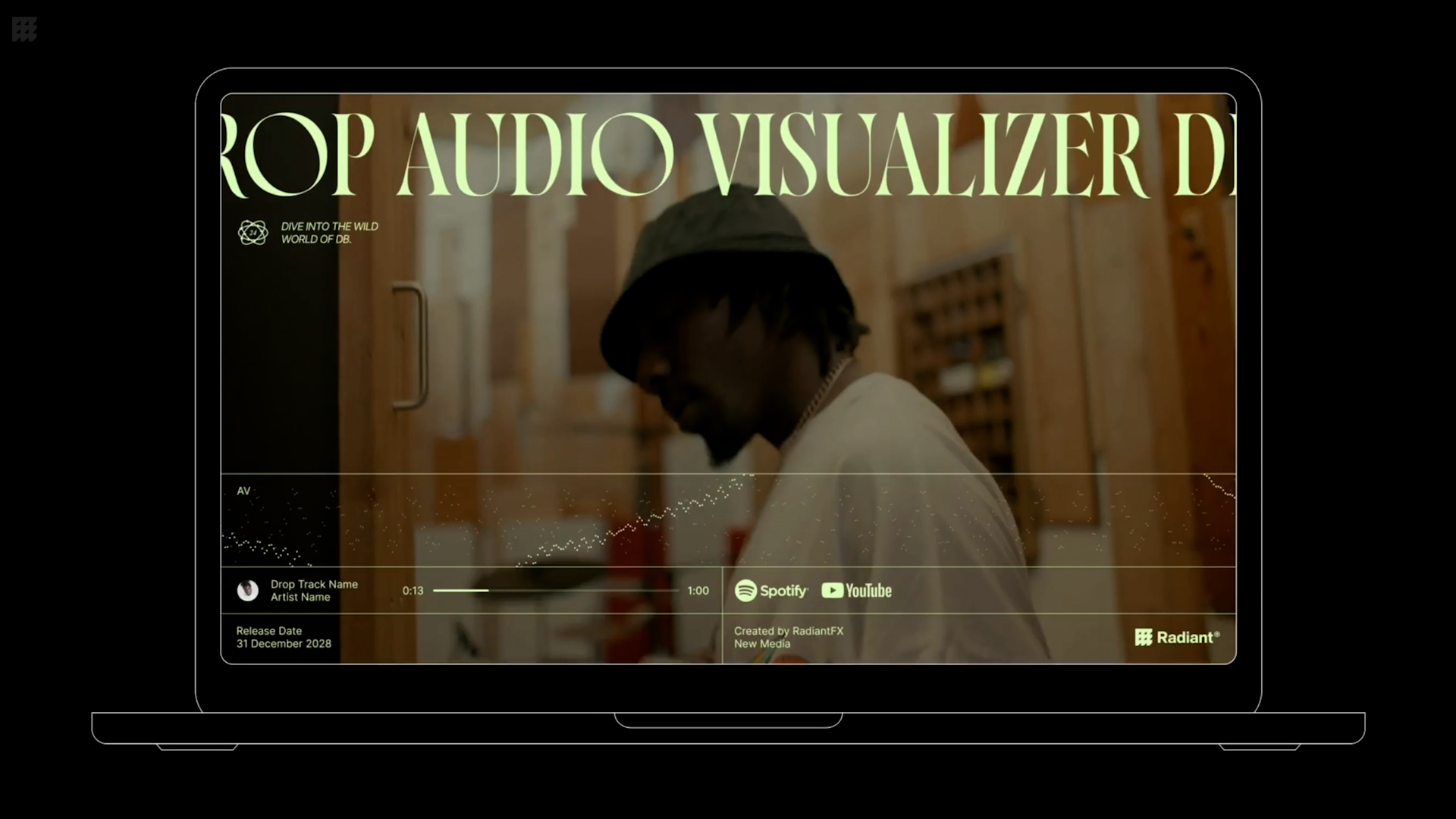 AE模板：Drop Audio Visualizer 时尚嘻哈风MV视频排版音频均衡器动画Instagram抖音视频号新媒体动画 , 第3张