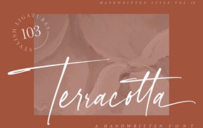 Teracotta – Handwritten Font 手写签名风格时尚婚礼请帖、社交媒体、LOGO、婚礼、品牌、平面设计字体