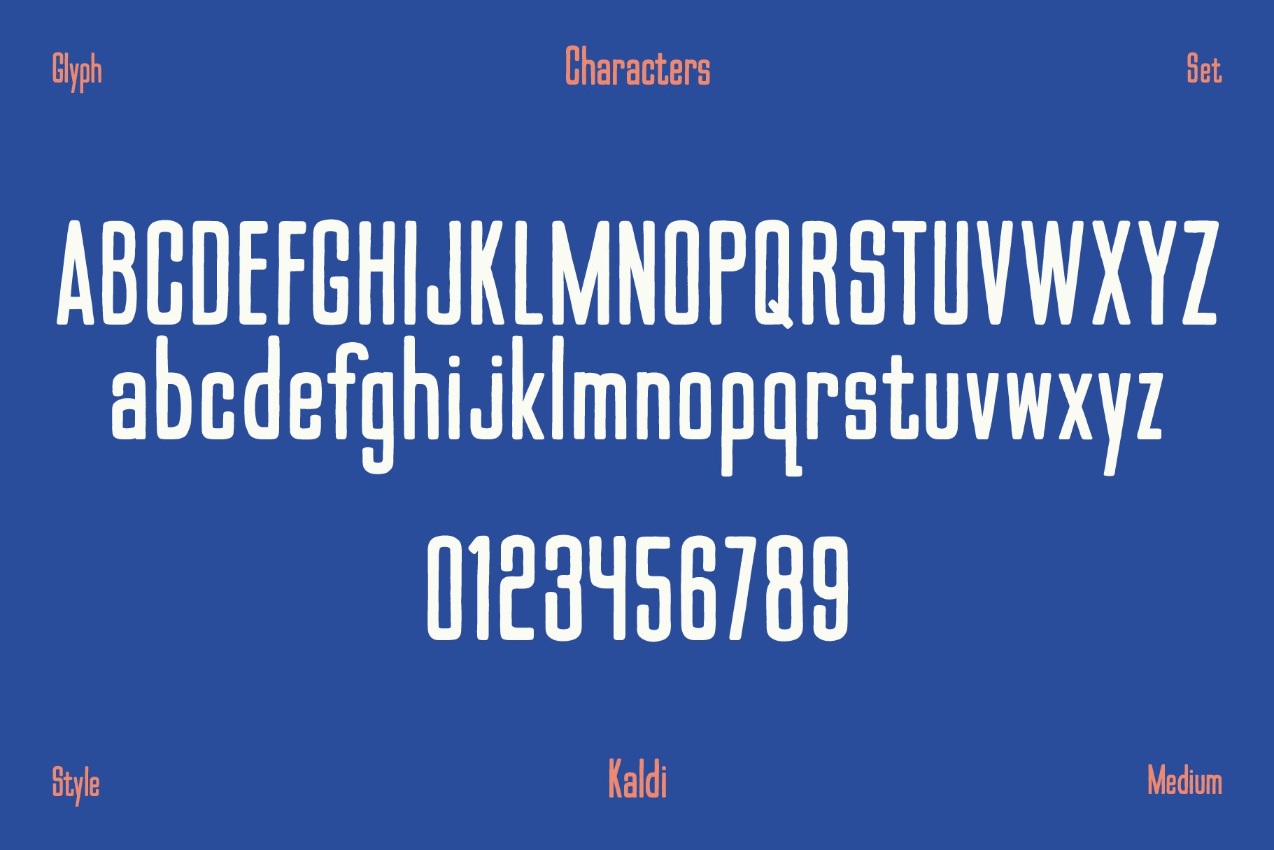 Kaldi Font Family 一种高大浓缩复古产品包装 海报设计 贴纸字体 , 第10张