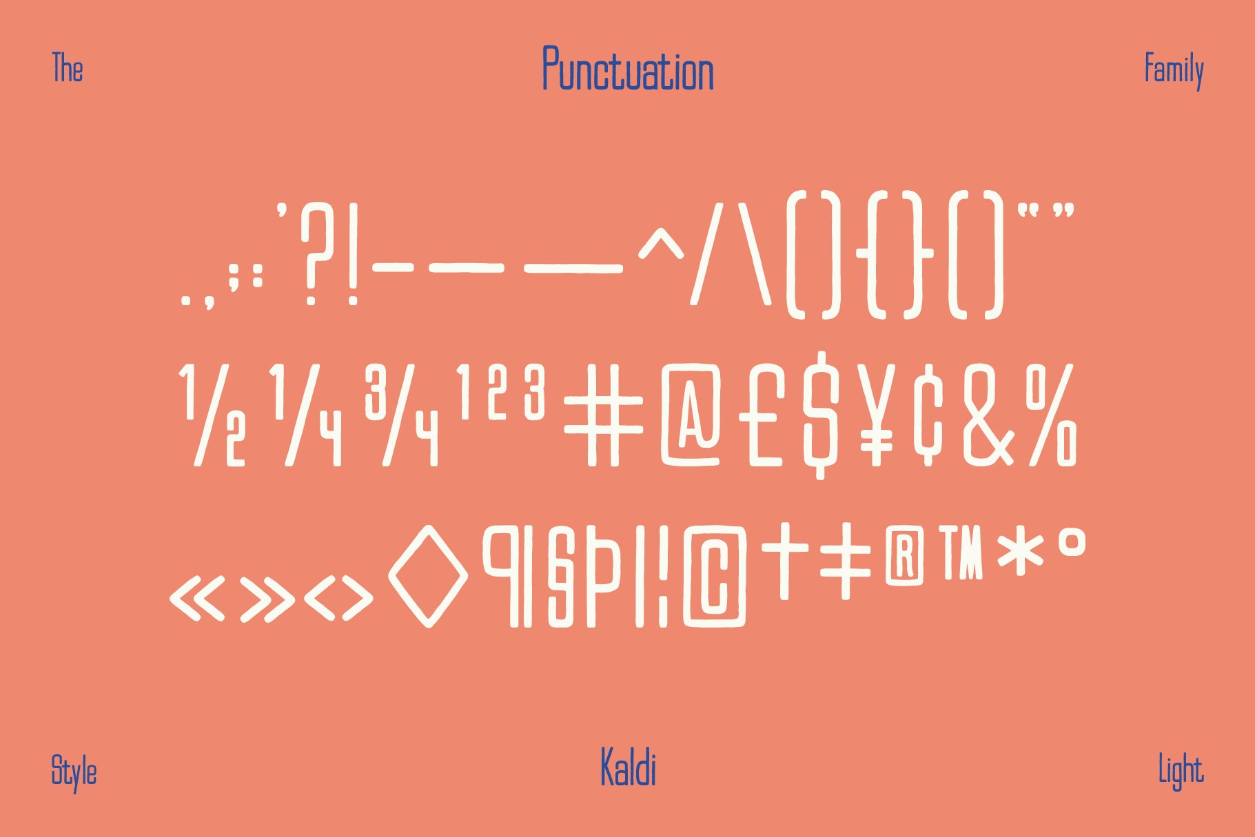 Kaldi Font Family 一种高大浓缩复古产品包装 海报设计 贴纸字体 , 第13张