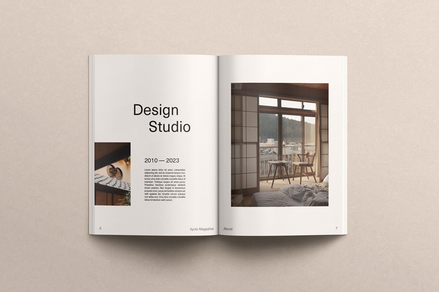 京都家居杂志和作品集模板 Kyoto Magazine & Portfolio Template , 第2张