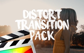 FCPX插件 Ryan Nangle 故障扭曲过渡转场效果 Distort Transitions